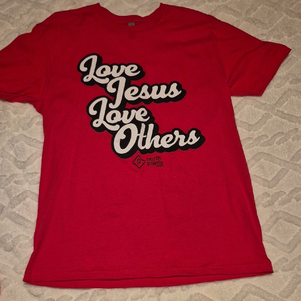 Red Graphic T-Shirt with Inspirational Text